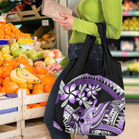 Purple Polynesian Grocery Bag Hammerhead Shark Tattoo Royal Plumeria Gradient