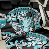 Turquoise Polynesian Hammerhead Shark Tattoo Back Car Seat Cover Royal Plumeria Gradient Vibes LT14 - Polynesian Pride