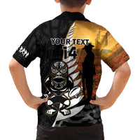 Custom New Zealand Silver Fern Rugby ANZAC Day Family Matching Puletasi and Hawaiian Shirt 2024 All Black Tiki Mascot LT14 - Polynesian Pride