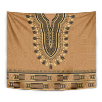 Brown African Dashiki With Fijian Tapa Pattern Tapestry