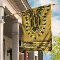 Gold African Dashiki With Fijian Tapa Pattern Garden Flag