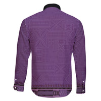 Purple African Dashiki With Fijian Tapa Pattern Family Matching Short Sleeve Bodycon Dress and Hawaiian Shirt LT14 - Polynesian Pride