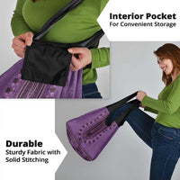 Purple African Dashiki With Fijian Tapa Pattern Grocery Bag