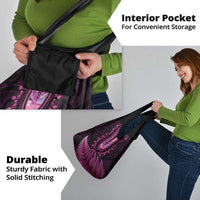 Pink African Dashiki With Aotearoa Maori Grocery Bag Paua Shell Mix Silver Fern