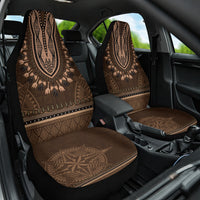 Brown African Dashiki With Tonga Ngatu Pattern Car Seat Cover