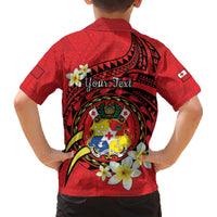 Personalised Tonga Emancipation Day Hawaiian Shirt Tongan Ngatu Pattern - Red Version