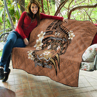 Personalised Tonga Emancipation Day Quilt Tongan Ngatu Pattern - Brown Version