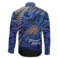 New Zealand Stewart Island Family Matching Short Sleeve Bodycon Dress and Hawaiian Shirt Rakiura Kiwi Maori Glowing Sky