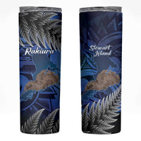 New Zealand Stewart Island Skinny Tumbler Rakiura Kiwi Maori Glowing Sky