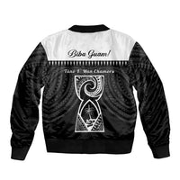 Guam Liberation Day Bomber Jacket Biba Guahan Chamorro 80th Anniversary - Black