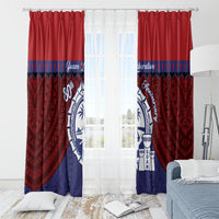 Guam Liberation Day Window Curtain Biba Guahan Chamorro 80th Anniversary - Blue