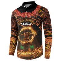 Samoa Teuila 2024 Festival Button Sweatshirt Samoan Siva Afi With Red Gingers