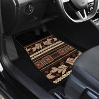 Black Samoa Siapo Teuila Flowers Car Mats