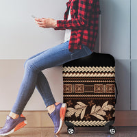 Black Samoa Siapo Teuila Flowers Luggage Cover LT14 - Polynesian Pride