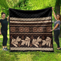 Black Samoa Siapo Teuila Flowers Quilt