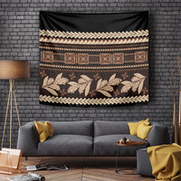 Black Samoa Siapo Teuila Flowers Tapestry LT14 - Polynesian Pride