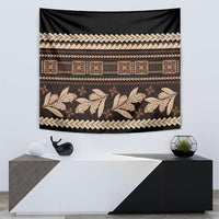 Black Samoa Siapo Teuila Flowers Tapestry LT14 - Polynesian Pride