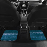 Dark Cyan Samoa Siapo Teuila Flowers Car Mats