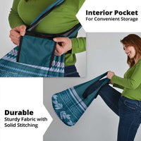 Dark Cyan Samoa Siapo Teuila Flowers Grocery Bag