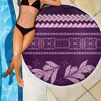 Purple Samoa Siapo Teuila Flowers Beach Blanket