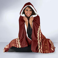 Red Samoa Siapo Teuila Flowers Hooded Blanket LT14 - Polynesian Pride