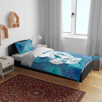 Turquoise Polynesia Father's Day Bedding Set Dad You Are My Hero