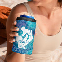 Turquoise Polynesia Father's Day 4 in 1 Can Cooler Tumbler Dad You Are My Hero