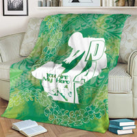 Green Polynesia Father's Day Blanket Dad You Are My Hero