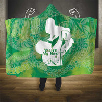 Green Polynesia Father's Day Hooded Blanket Dad You Are My Hero