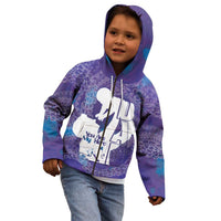 Purple Polynesia Father's Day Kid Hoodie Dad You Are My Hero