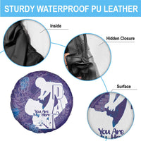 Purple Polynesia Father's Day Spare Tire Cover Dad You Are My Hero