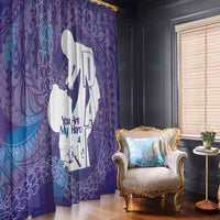 Purple Polynesia Father's Day Window Curtain Dad You Are My Hero