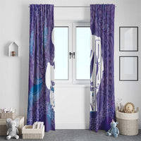Purple Polynesia Father's Day Window Curtain Dad You Are My Hero