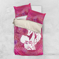 Pink Polynesia Father's Day Bedding Set Dad You Are My Hero