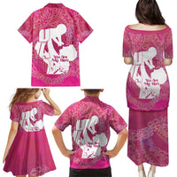 Pink Polynesia Father's Day Family Matching Puletasi and Hawaiian Shirt Dad You Are My Hero LT14 - Polynesian Pride