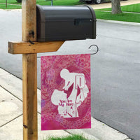 Pink Polynesia Father's Day Garden Flag Dad You Are My Hero