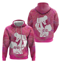 Pink Polynesia Father's Day Hoodie Dad You Are My Hero