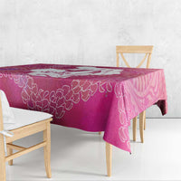 Pink Polynesia Father's Day Tablecloth Dad You Are My Hero