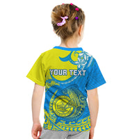 Personalised Palau Independence Day Kid T Shirt Happy 29th Anniversary Polynesian Hammerhead Shark LT14 - Polynesian Pride