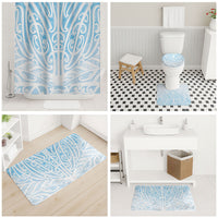 Blue New Zealand Puhoro Maori Tattoo Bathroom Set