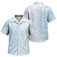 Blue New Zealand Puhoro Maori Tattoo Family Matching Mermaid Dress and Hawaiian Shirt LT14 Son's Shirt Blue - Polynesian Pride