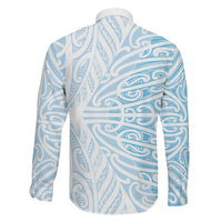 Blue New Zealand Puhoro Maori Tattoo Family Matching Puletasi and Hawaiian Shirt LT14 Son's Shirt Blue - Polynesian Pride