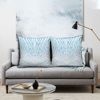 Blue New Zealand Puhoro Maori Tattoo Pillow Cover
