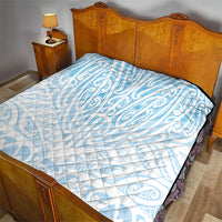 Blue New Zealand Puhoro Maori Tattoo Quilt