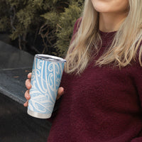 Blue New Zealand Puhoro Maori Tattoo Tumbler Cup