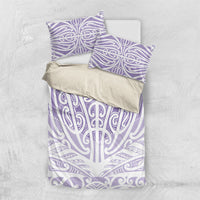 Purple New Zealand Puhoro Maori Tattoo Bedding Set