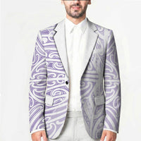 Purple New Zealand Puhoro Maori Tattoo Blazer