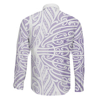Purple New Zealand Puhoro Maori Tattoo Family Matching Puletasi and Hawaiian Shirt LT14 Son's Shirt Purple - Polynesian Pride