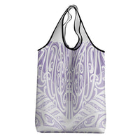 Purple New Zealand Puhoro Maori Tattoo Grocery Bag