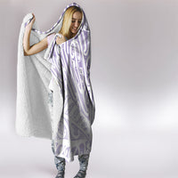 Purple New Zealand Puhoro Maori Tattoo Hooded Blanket